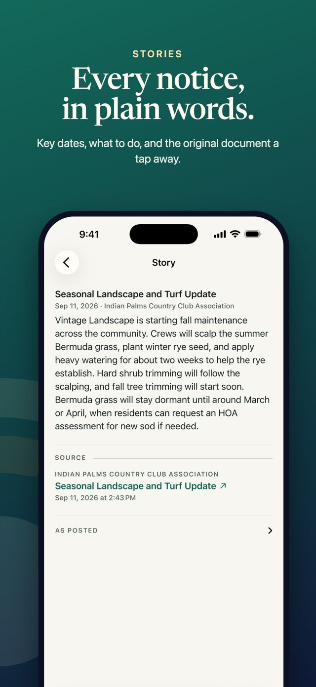 Stories: every notice in plain words